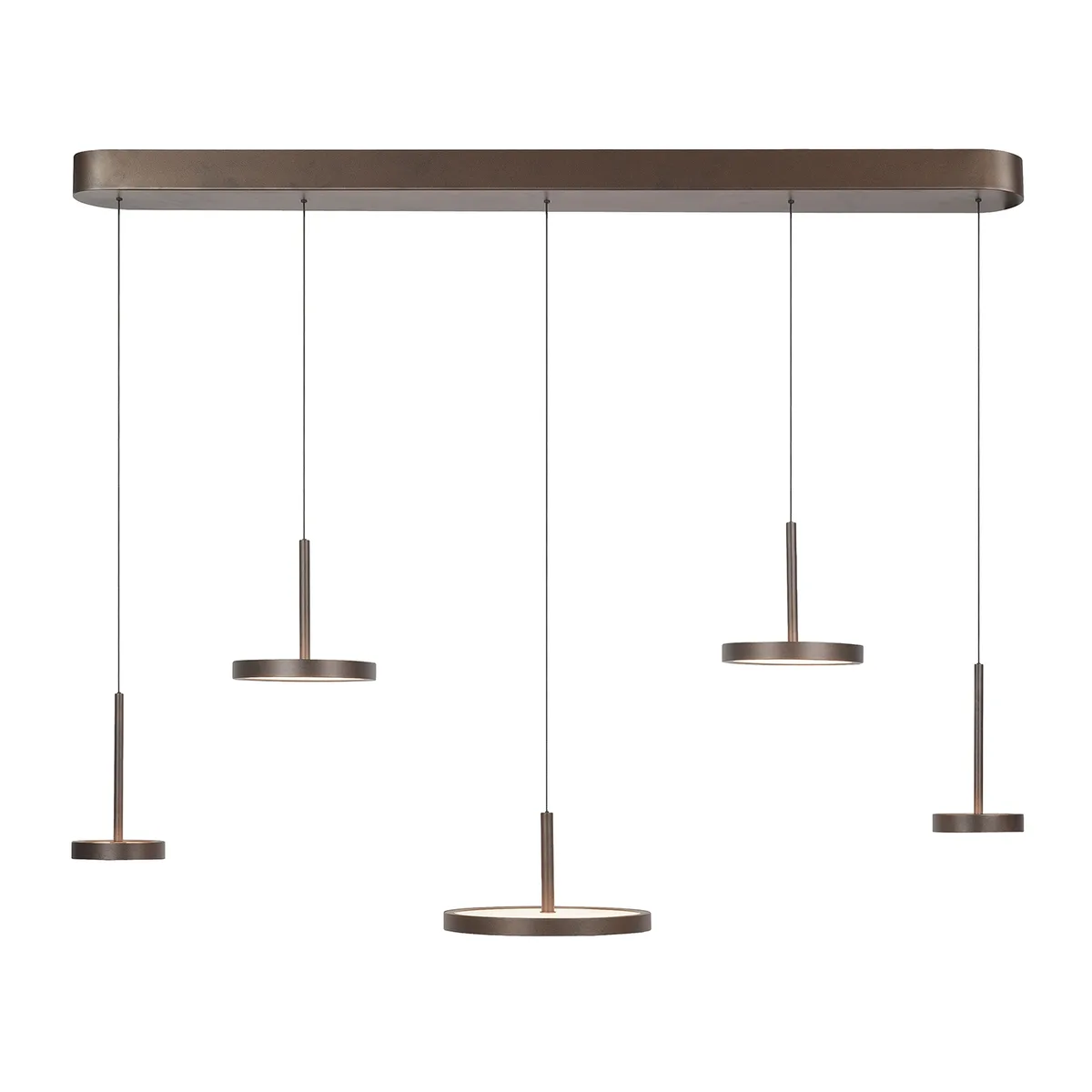 Hanglamp Falcon 5 lichts L 120 cm comfortlift cacao de Highlight – photo produit