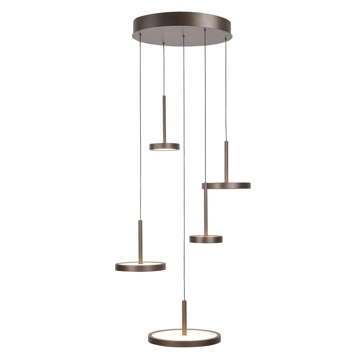 Hanglamp Falcon 5 lichts Ø 36 cm comfortlift cacao fra Highlight – produktbillede