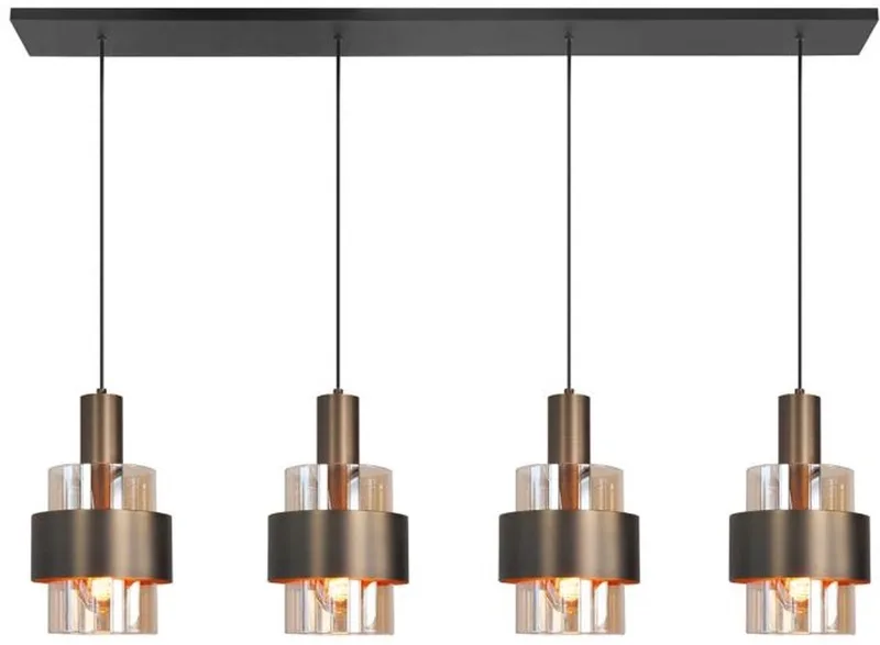 Hanglamp Marrone 4 lichts L 110 cm by Highlight in Bronze – product photo