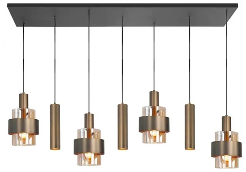 Hanglamp Marrone 7 lichts L 130 cm fra Highlight i Bronze – produktbillede
