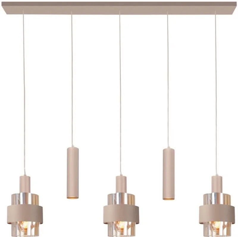 Hanglamp Marrone Beige/Amber 5-lichts från Highlight i Beige & Amber – produktbild