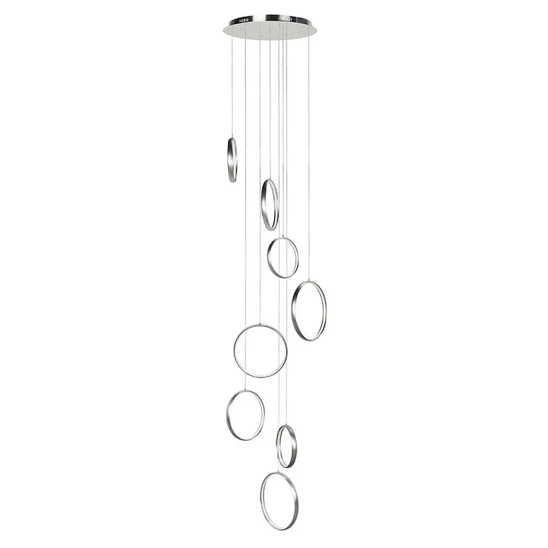 Hanglamp Olympia mat-chroom groot de Highlight – photo produit