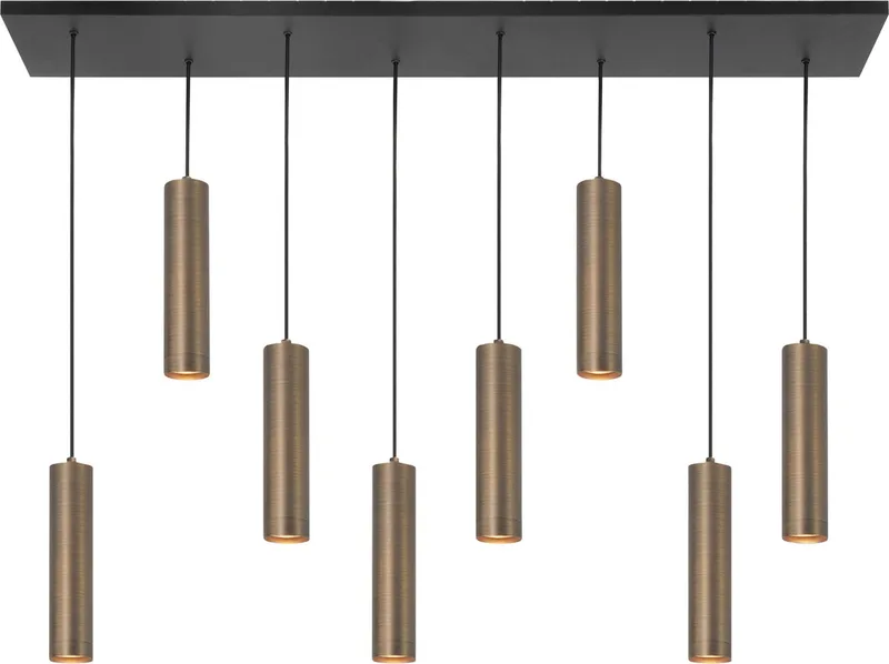 Hanglamp Perugia 8 lichts L 115 cm zwart fra Highlight i Bronze – produktbillede
