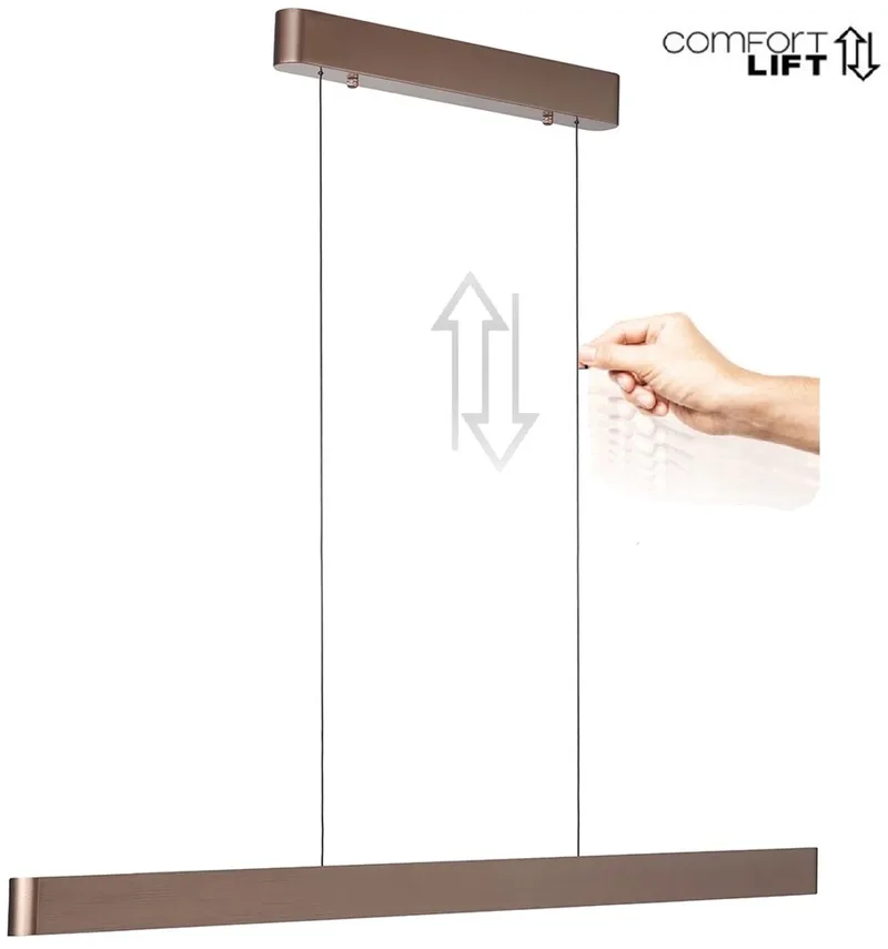 Hanglamp Quinn Up & Down 118cm Choco från Highlight i Choco Bruin – produktbild