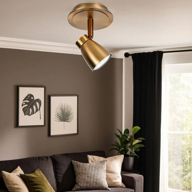 Klassieke bronzen verstelbare 1‑lichts spot Mirage de Highlight – photo produit 2 sur 3