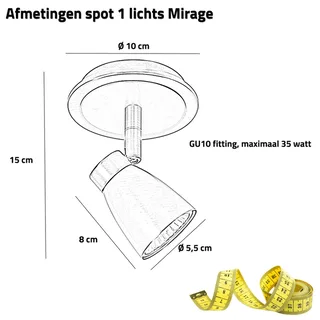 Klassieke bronzen verstelbare 1‑lichts spot Mirage de Highlight – photo produit 3 sur 3