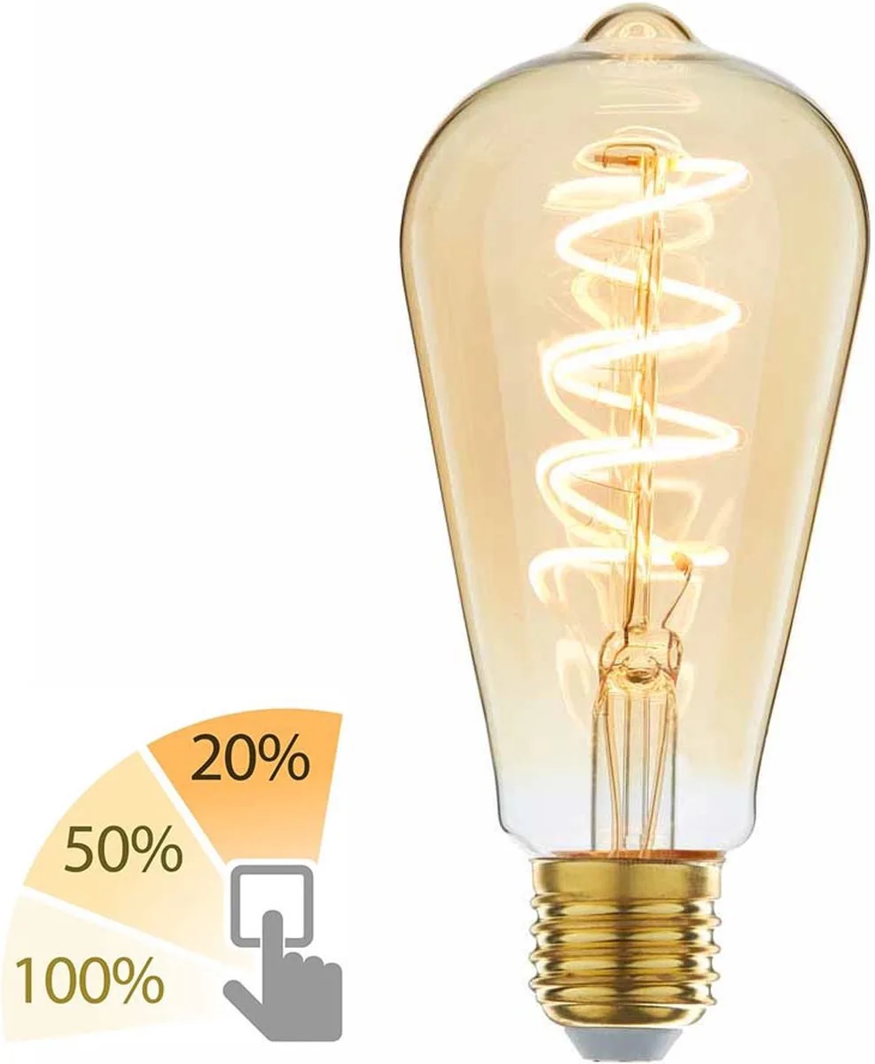 Lamp LED ST64 3 standen 6W 260LM 2200K Amber von Highlight – Produktfoto