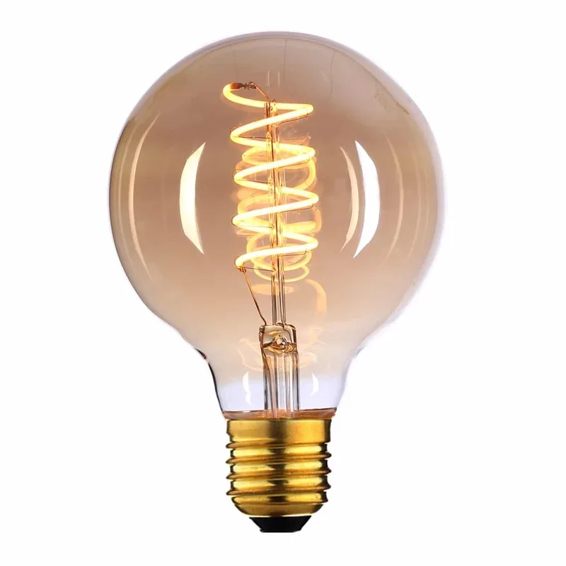 LED lamp | goud | dimbaar | E27 | 80 mm | 240 volt de Highlight – photo produit
