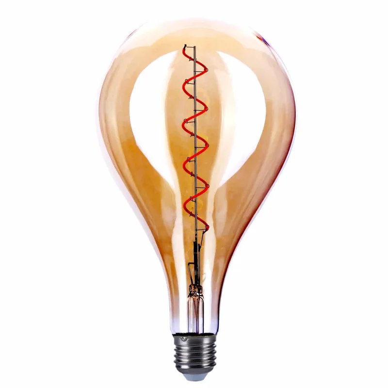 LED lamp | goud | dimbaar | E27 | 240V | decoratieve spiraallamp van glas från Highlight – produktbild
