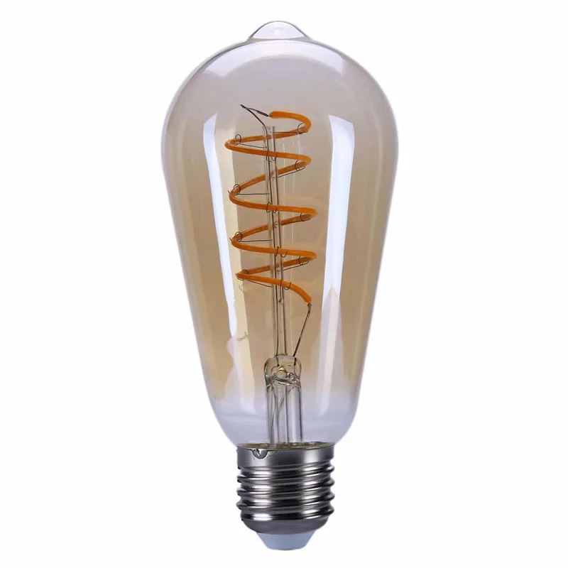LED lamp | goud | dimbaar | E27 | 4 watt | 2200K | 240V | langwerpig | glas från Highlight – produktbild