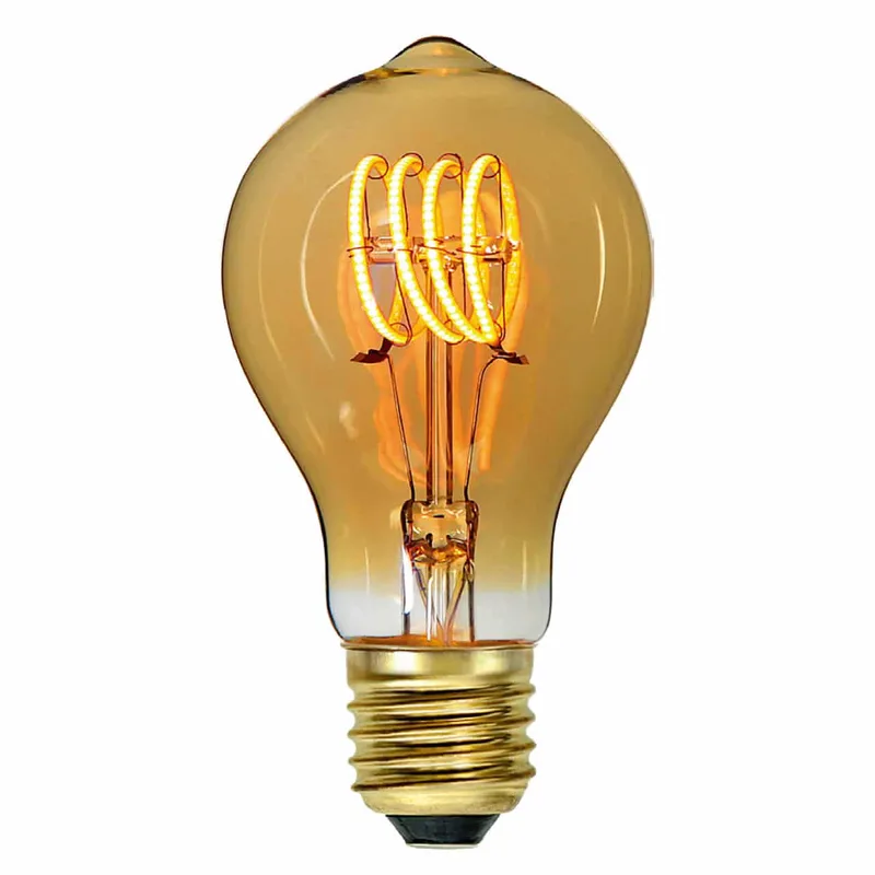 LED lamp | goud | dimbaar | E27 | 4 watt | 2200K | 200 lumen | 240V fra Highlight – produktbillede