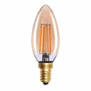 LED lamp | goud glas | dimbaar | E14 | 4 watt | 2200K | 280 lumen | 240V fra Highlight – produktbillede 2 af 2