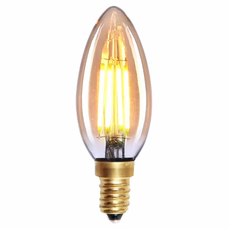 LED lamp | goud glas | dimbaar | E14 | 4 watt | 2200K | 280 lumen | 240V fra Highlight – produktbillede 1 af 2