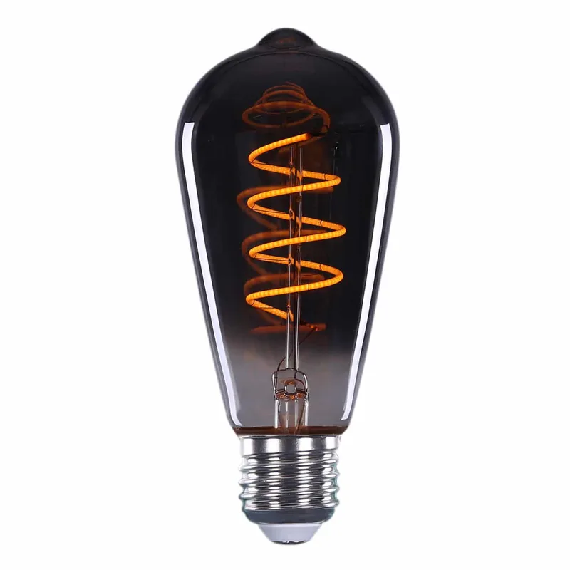 LED lamp | grijs smoke | dimbaar | E27 | 4 watt | 2200K | 100 lumen | 240V von Highlight – Produktfoto
