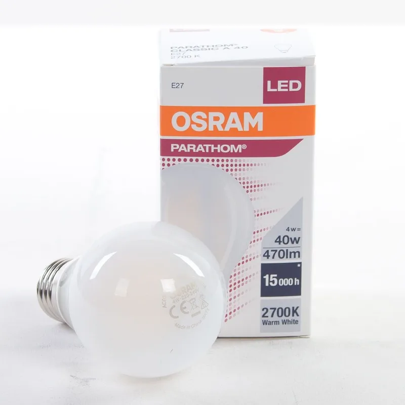 LED lamp | opaal warm wit | niet dimbaar | E27 | 4 watt | 2700 kelvin | 470 lumen | 240 volt de Highlight – photo produit