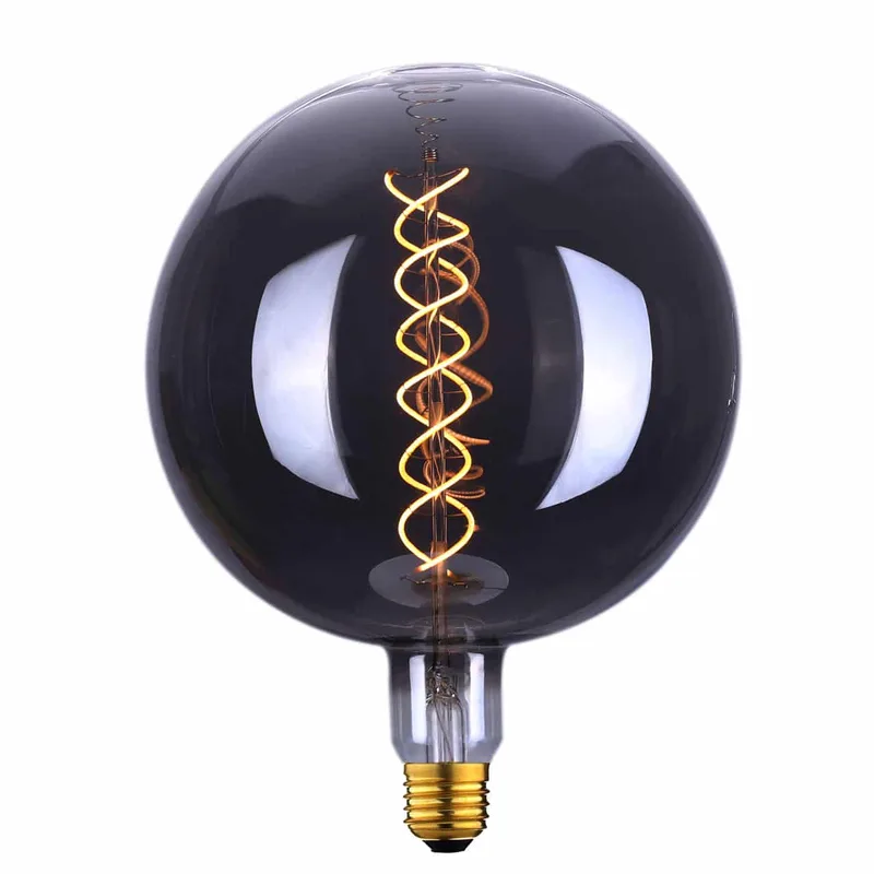 LED lamp | smoke glas | dimbaar | E27 | Ø200 mm | 2200K | 80 lumen | 240V de Highlight – photo produit