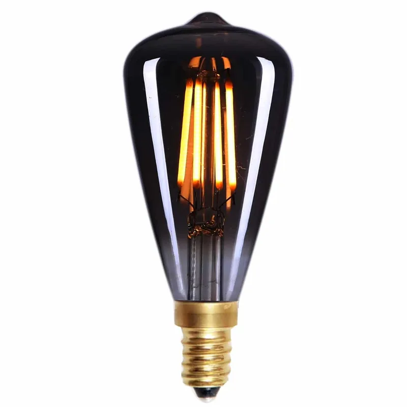 LED lamp | smoke grijs | dimbaar | E14 | 240V | glas | spiraal von Highlight – Produktfoto 1 von 2
