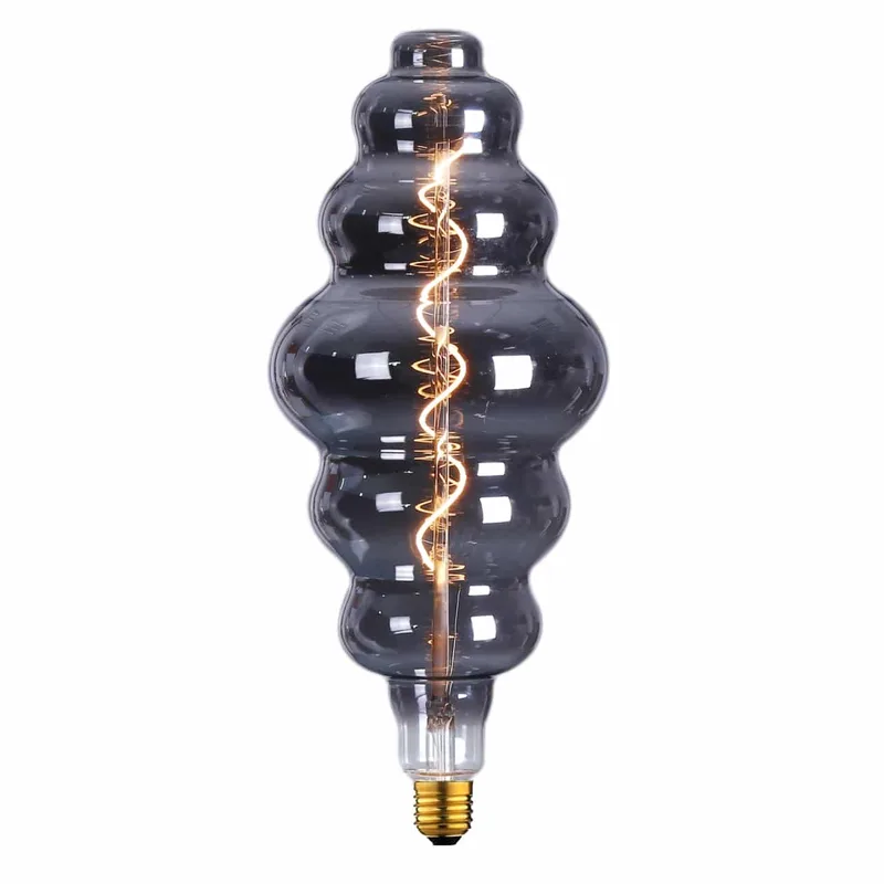 LED lamp | smoke grijs | E27 | 2200K | 100 lumen | dimbaar | 6W | spiraal filament von Highlight – Produktfoto