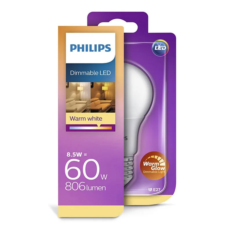 LED lamp | transparant | dimbaar | E27 | 8,5 watt | 240V de Highlight – photo produit 1 sur 3