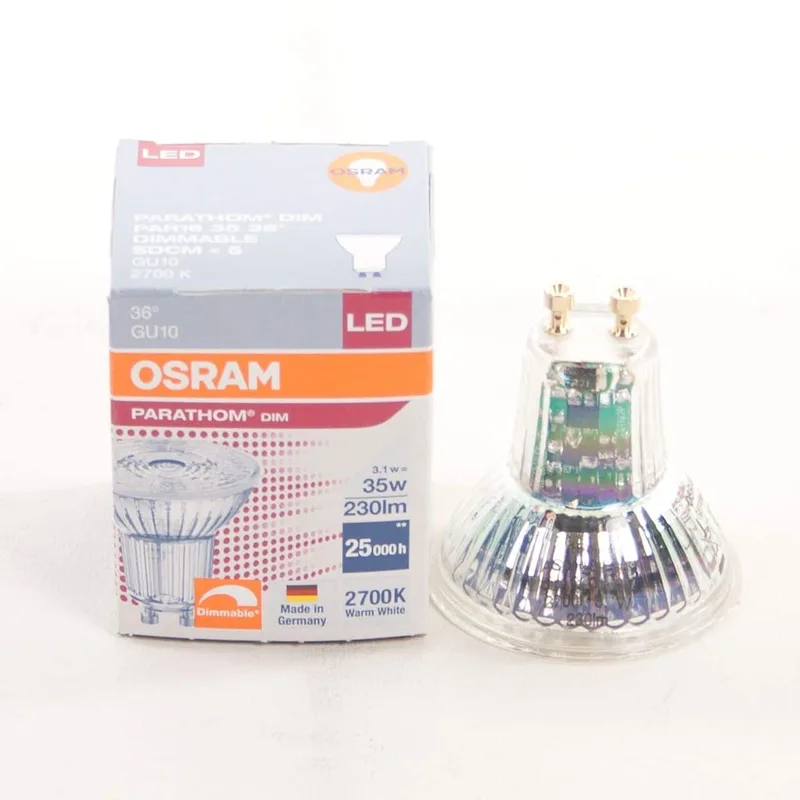 LED lamp | transparant | dimbaar | GU10 | 3,1 watt | 240 volt de Highlight – photo produit