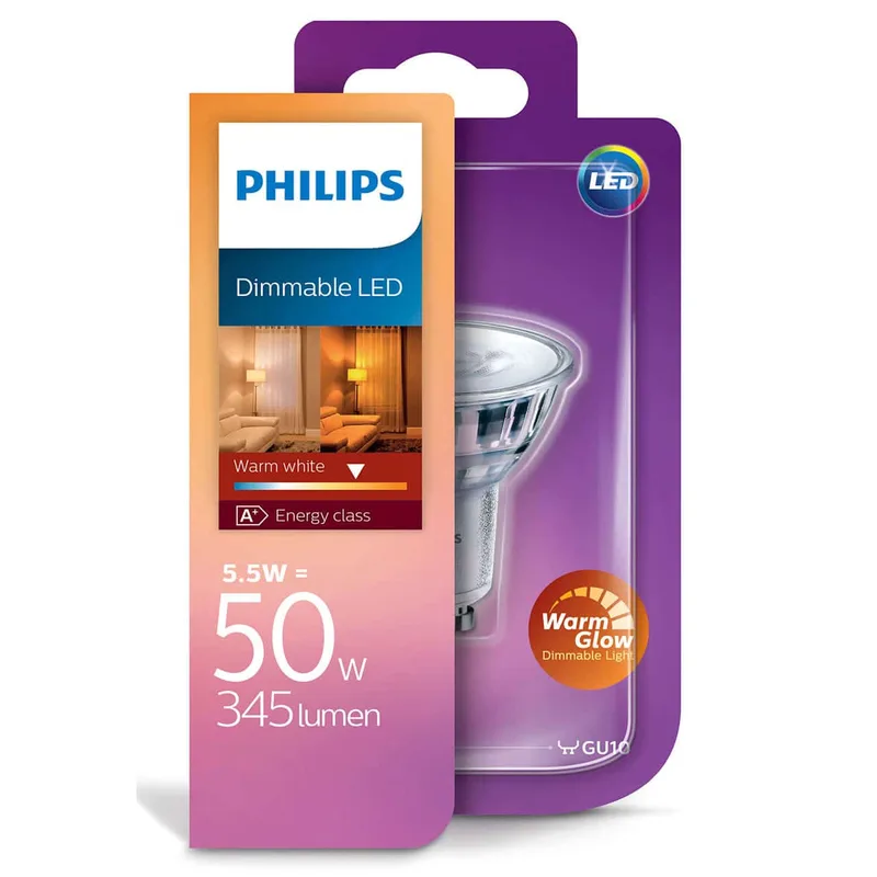 LED lamp | warm wit | dimbaar | GU10 | 5 watt | 240V | rond | glas von Highlight – Produktfoto