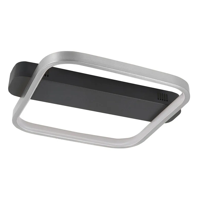 LED plafondlamp Ascona, zwart/nikkel, 20 W fra Highlight i Sort, Nikkel – produktbillede