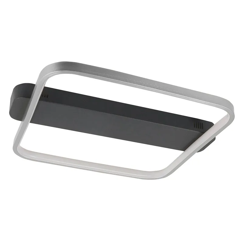 LED plafondlamp Ascona, zwart/nikkel, 28 W de Highlight en Noir, Nikkel – photo produit