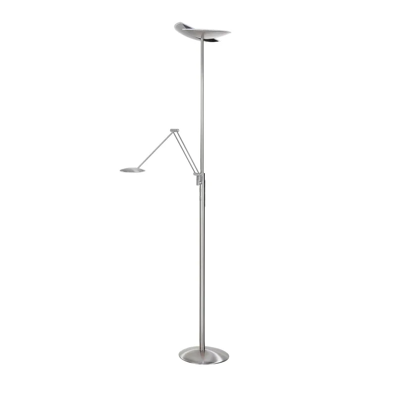 LED uplighter Sapporo, CCT, leesarm, nikkel från Highlight i Mat nikkel – produktbild