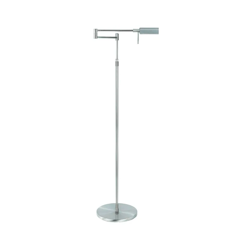 LED vloerlamp New Bari, hoogte 139 cm, metaal, dimmer från Highlight i Nikkel – produktbild 1 av 2