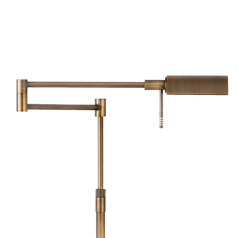LED vloerlamp New Bari, hoogte 180 cm, metaal, dimmer von Highlight in Bronze – Produktfoto