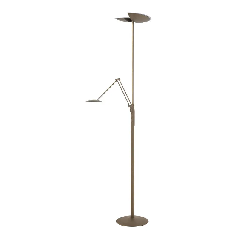 LED vloerlamp New Sapporo, 183 cm metaal Dimmer CCT fra Highlight i Bronze – produktbillede