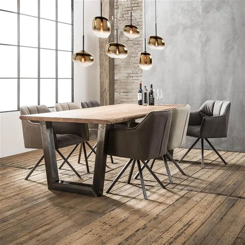 Moderne hanglamp Bellini | 6 lichts | goud / zwart | glas / metaal | in hoogte verstelbaar tot 130 by Highlight – product photo 2 of 3