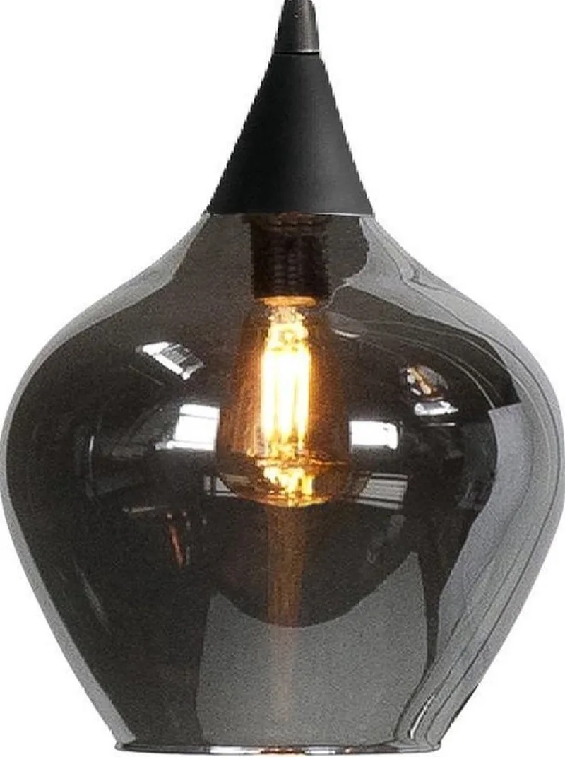 Moderne Hanglamp E14 Cambio 8 Lichtpunten Ovaal Metaal Eetkamer Keuken Dimbaar by Highlight in Smoke, Black – product photo