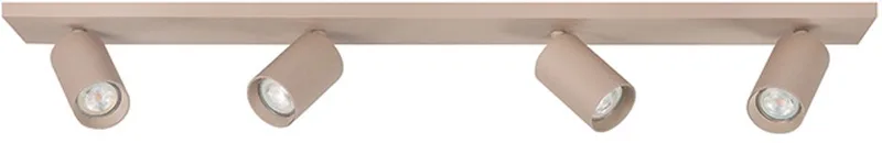 Moderne Opbouwspots GU10 Mila 4 Lichtpunten Rechthoek Metaal Slaapkamer Keuken Dimbaar by Highlight in Beige, Zand – product photo
