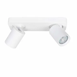 Moderne spot Oliver rechthoekig | 2 lichts | wit | kunststof / metaal | 26 x 10 cm | eetkamer de Highlight – photo produit 1 sur 2