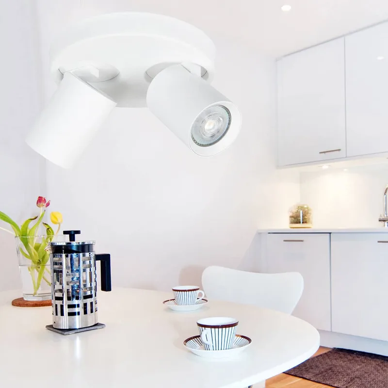 Oliver spots ronde wand| plafondspot wit | 2 lichts | kantelbaar | GU10 | dimbaar | moderne de Highlight – photo produit 2 sur 2