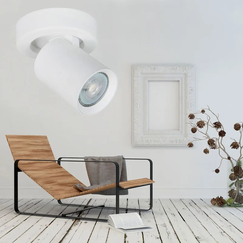 Opbouwspot | 10 cm | Oliver spots | GU10 | wit | kunststof en metaal | moderne verlichting de Highlight – photo produit 2 sur 3