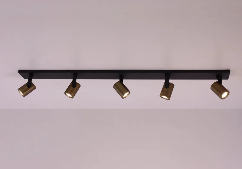 Opbouwspot 120cm brons zwart HALO - 5 lichts - gu10 von Highlight in ZwartBrons – Produktfoto