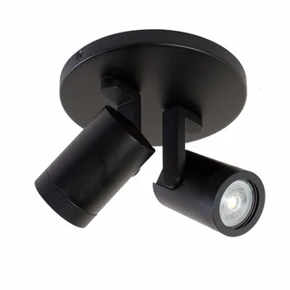 Opbouwspot | 15 cm | Halospots zwart | 2 lichts | GU10 | zwart | metaal | moderne verlichting de Highlight – photo produit 1 sur 2
