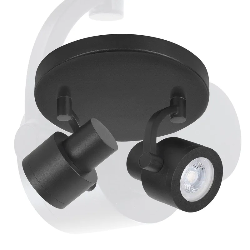 Opbouwspot | 17 cm | alto spots | 2 lichts | GU10 | zwart | metaal | moderne industriële verlichting von Highlight – Produktfoto 1 von 3