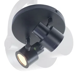 Opbouwspot | 17 cm | alto spots | 2 lichts | GU10 | zwart | metaal | moderne industriële verlichting von Highlight – Produktfoto 3 von 3