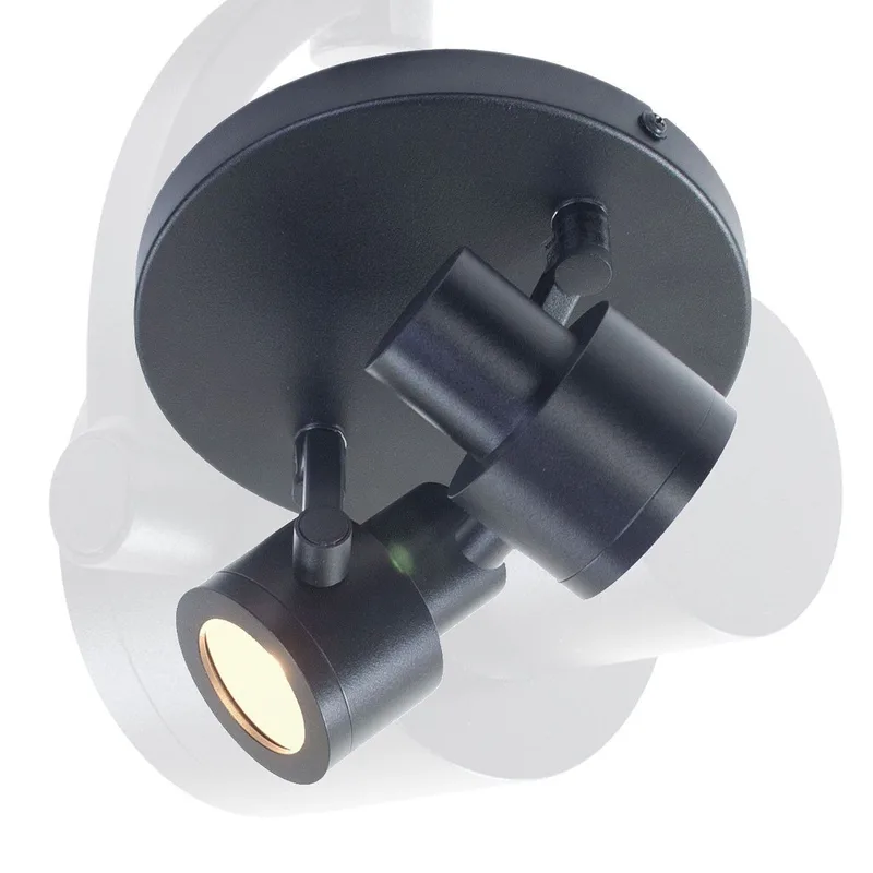 Opbouwspot | 17 cm | alto spots | 2 lichts | GU10 | zwart | metaal | moderne industriële verlichting von Highlight – Produktfoto 3 von 3