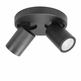 Opbouwspot | 17 cm | Oliver spots IP44 | 2 lichts | GU10 | zwart | kunststof en metaal | moderne de Highlight – photo produit 1 sur 2