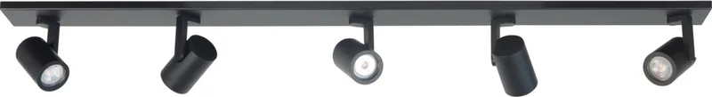 Opbouwspot Aston | Metaal | GU10 | 5-voudig | 118cm de Highlight en Noir – photo produit