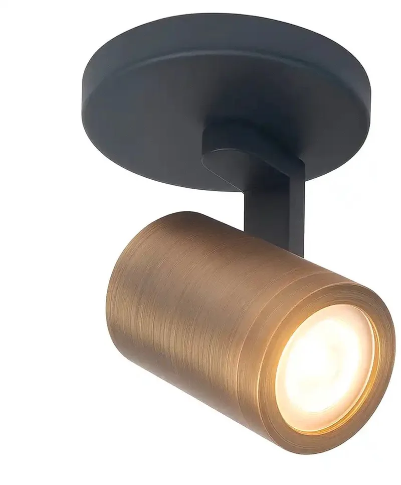 Opbouwspot Aston | Metaal | Rond | GU10 | 1-voudig | 10cm by Highlight in Bronze – product photo