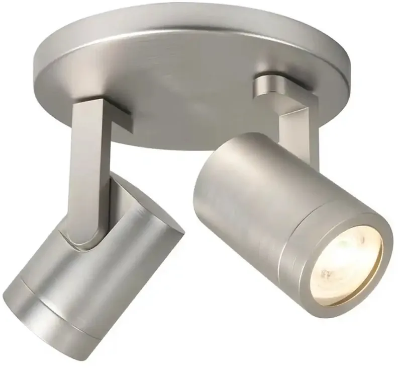 Opbouwspot Aston | Nickel Metaal | Rond | GU10 | 2-voudig | ⌀ 17cm de Highlight en Argent, Rvs – photo produit