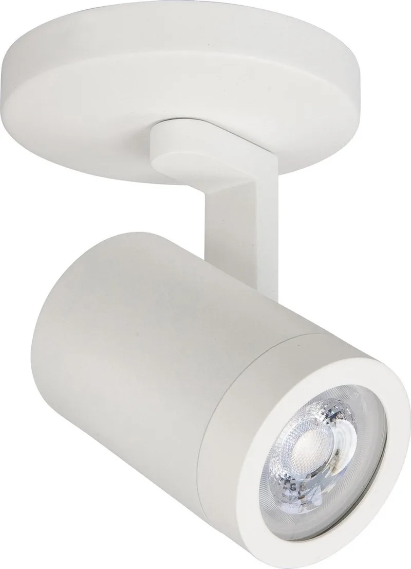 Opbouwspot Aston | Wit | Rond | GU10 | 1-voudig | 10cm de Highlight en Metaal – photo produit