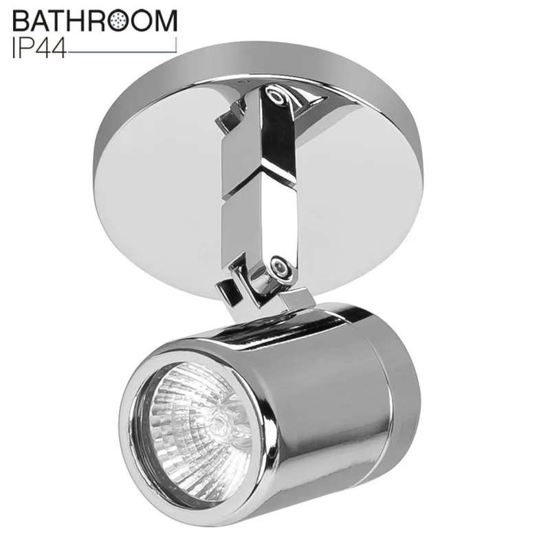 Opbouwspot badkamer | 10 cm | Rain spots IP44 | GU10 | chroom | glas metaal | moderne de Highlight – photo produit 1 sur 3