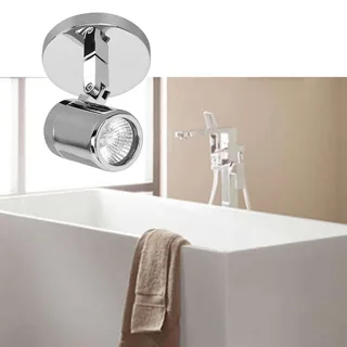 Opbouwspot badkamer | 10 cm | Rain spots IP44 | GU10 | chroom | glas metaal | moderne de Highlight – photo produit 2 sur 3
