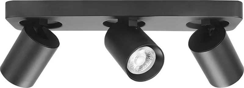 Opbouwspot Oliver | Rechthoek | GU10 | 3-voudig | 35cm de Highlight en Noir – photo produit